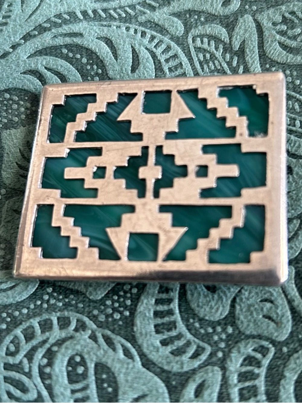 Vintage Silver Southwestern Design Belt Buckle by Lester of LightWing Studios